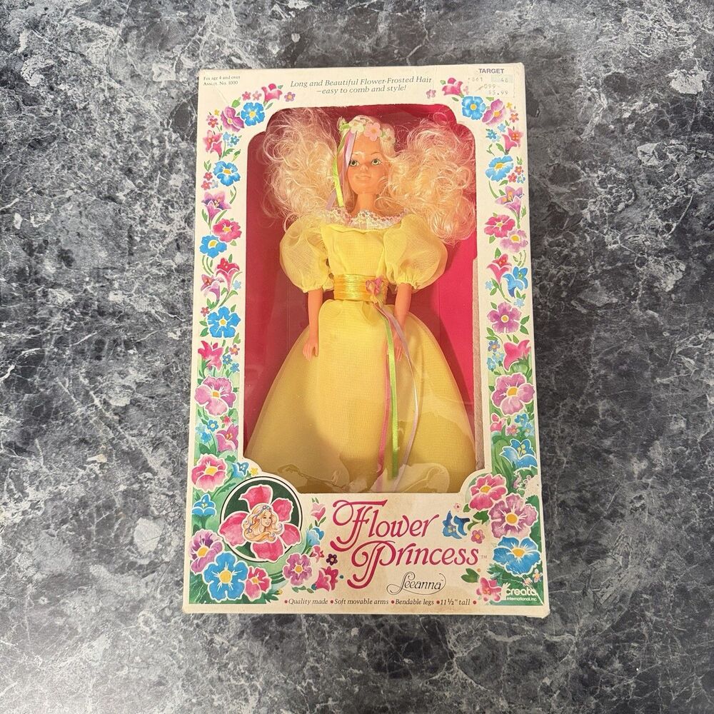 Vtg 1984 Flower Princess "Leeanna" Doll Open Box